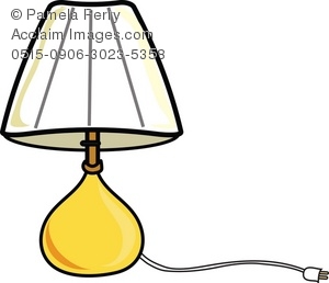 300x258 Clip Art Illustration Of A Bedroom Table Lamp