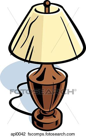 297x470 Clip Art Of Drawing A Table Lamp Apl Search Clipart