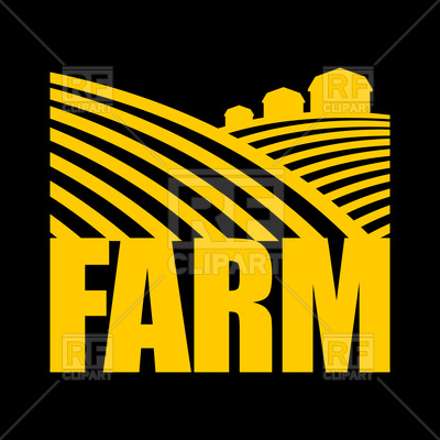 400x400 Farm Emblem. Agriculture Sign With Land. Royalty Free Vector Clip