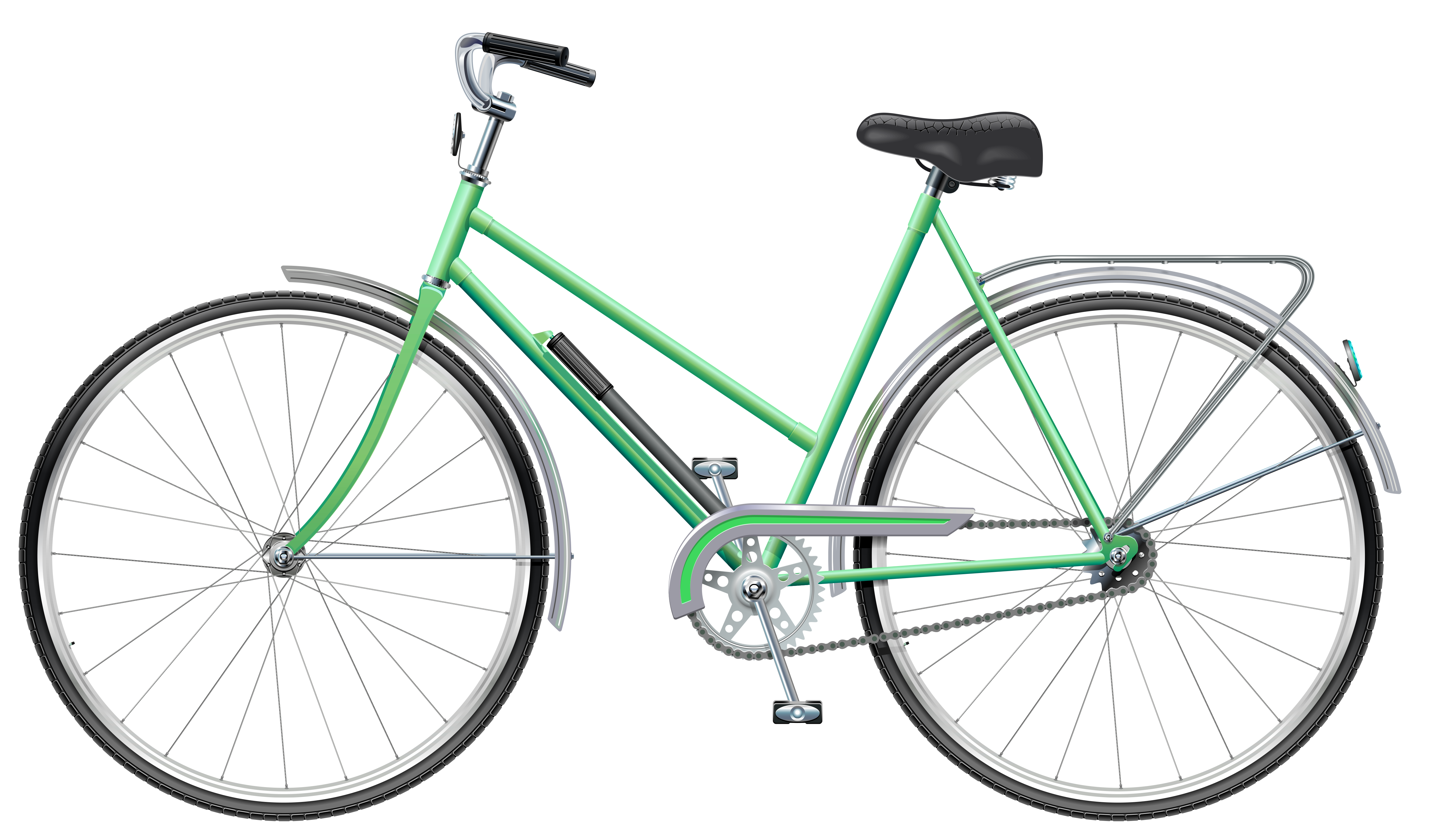 5132x3002 Green Bicycle Png Clip Art