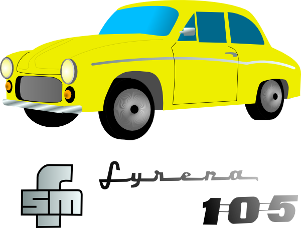 600x455 Yellow Car Clip Art