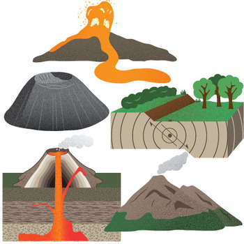 350x350 Mountains, Volcanoes And Earthquakes Clip Art By Studio Devanna Tpt