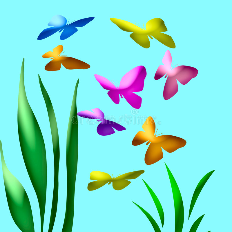 800x800 Landscape Clipart Butterfly Garden Pencil And In Color