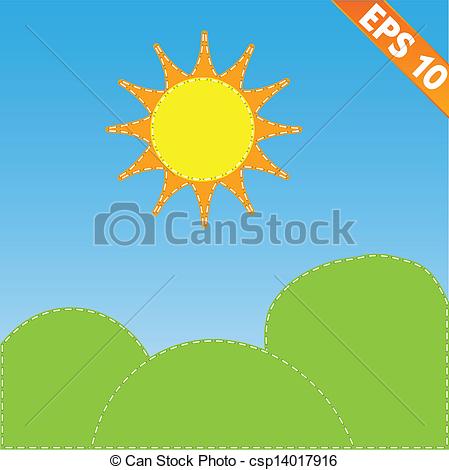 449x470 Landscape With Stitch Style Background