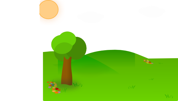 600x340 Nice Landscape Cartoon Clip Art