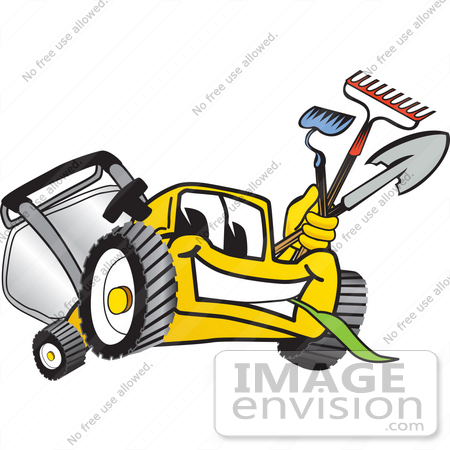 450x450 Lawn Mower Clipart Free Clip Art Graphic Of A Yellow Lawn Mower