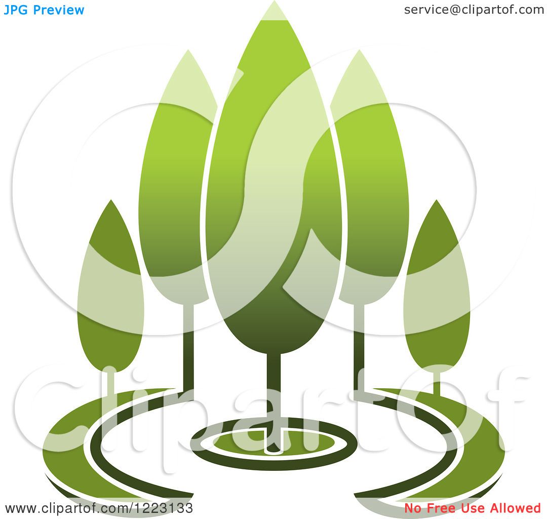 1080x1024 Clipart Of A Landscape With Green Trees 9