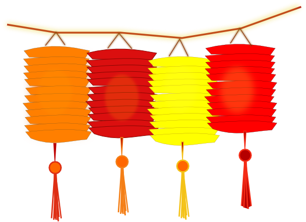 600x436 Paper Lanterns Clip Art