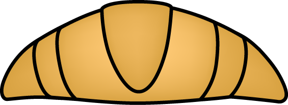 565x206 Large Croissant Clip Art