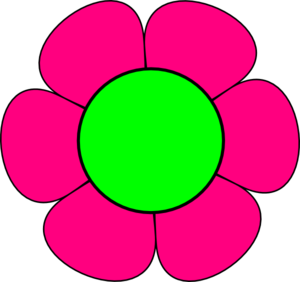 300x282 Large Green And Pink Flower Clip Art