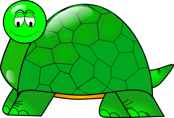 600x406 Turtle With Large Shell Clip Art