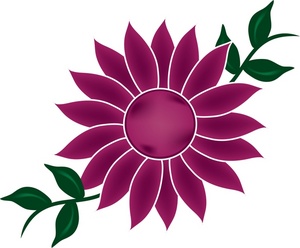 300x248 Pink Daisy Flower Clipart Clipart Panda