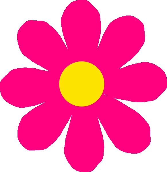 582x599 Pink Flower Clipart