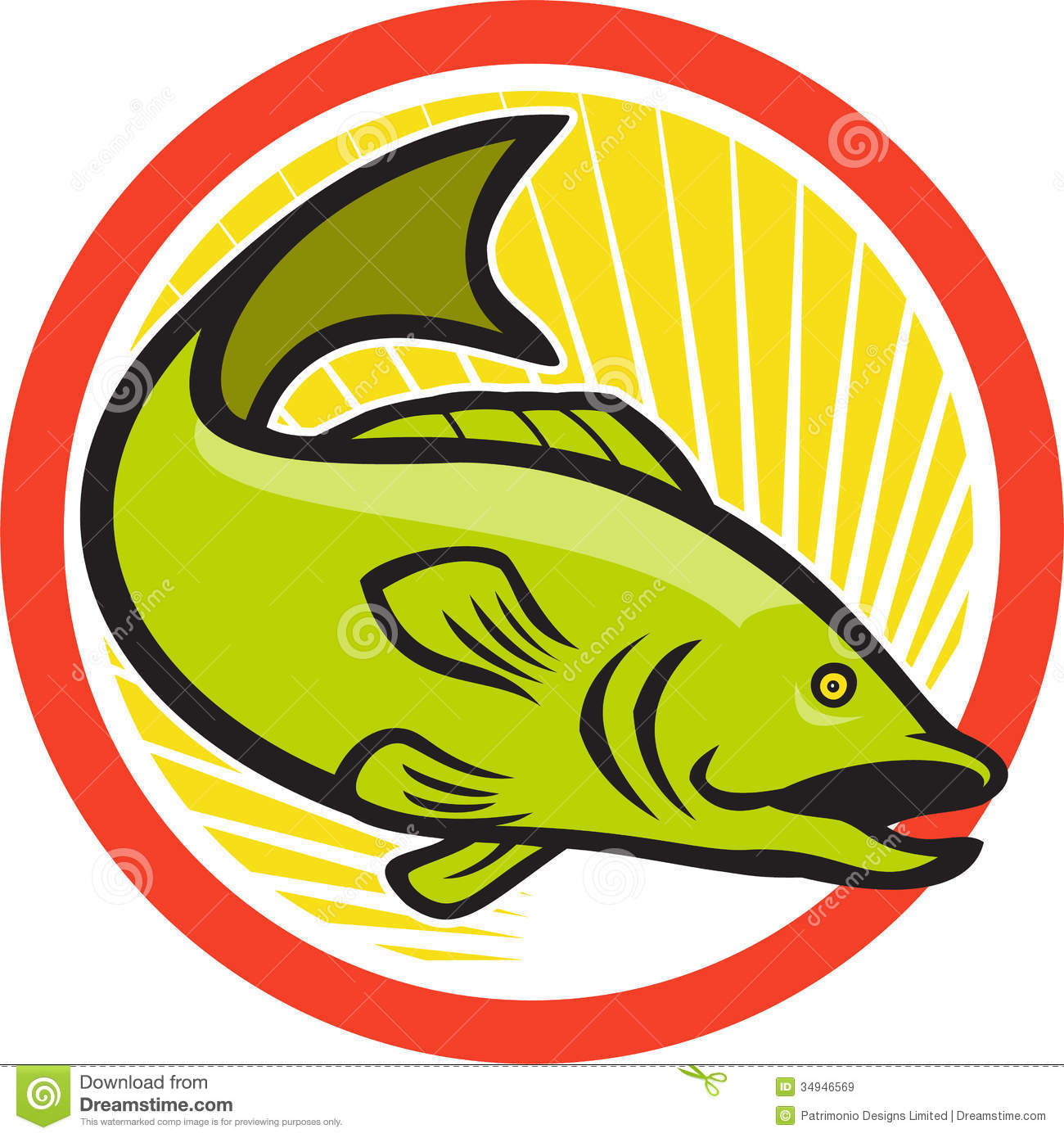 1300x1390 Jumping Bass Fish Clip Art Clipart Panda