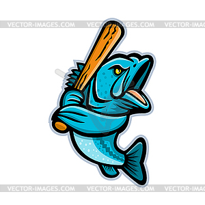 300x300 Largemouth Bass Baseball Mascot