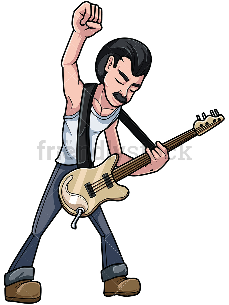800x1067 Bass Player Clipart