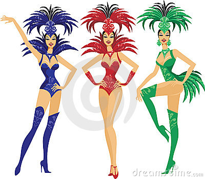 400x349 Las Vegas Showgirls Clipart
