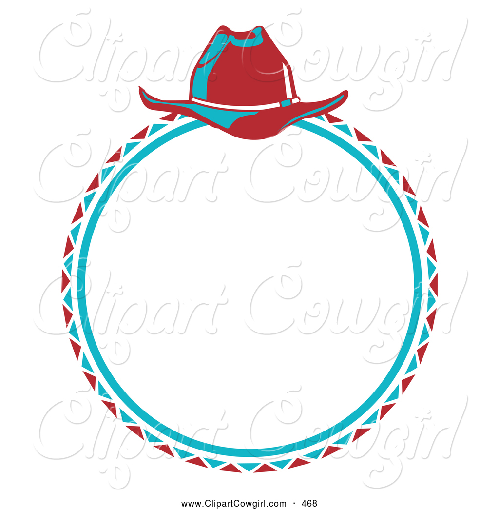 1024x1044 Clipart Of A Cowboy Lasso And A Red Hat In A Circle By Andy