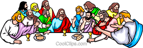480x163 The Last Supper Royalty Free Vector Clip Art Illustration
