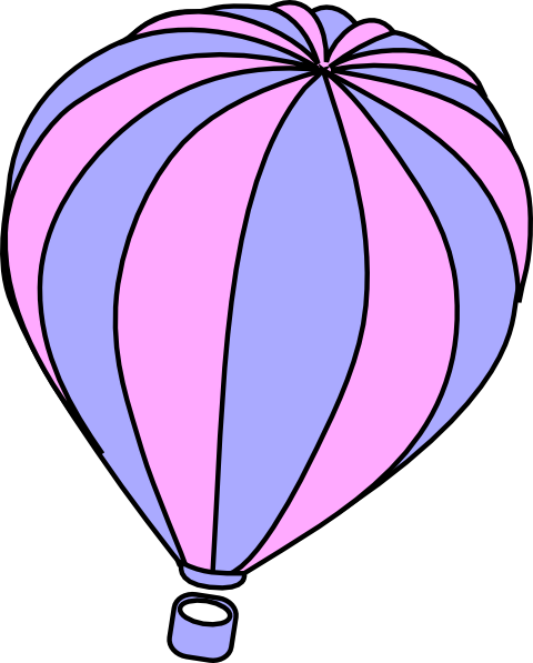 480x597 Lavender And Pink Hot Air Balloon Clip Art