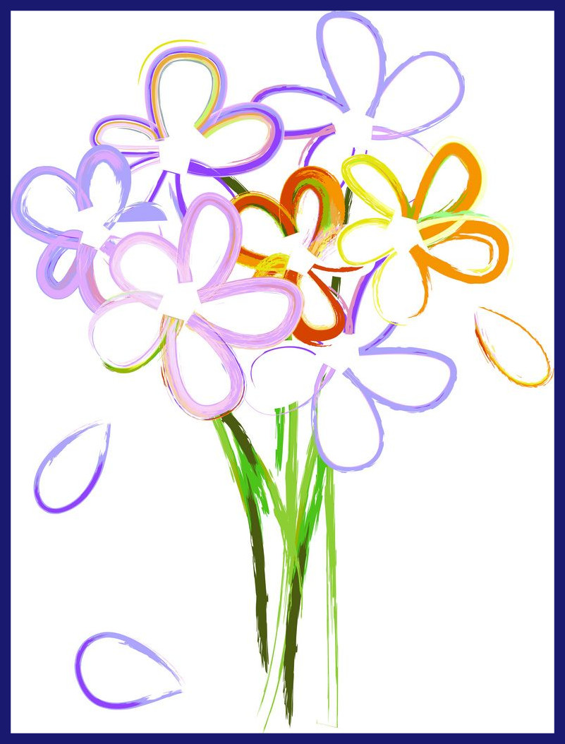 801x1054 Amazing Flower Watercolor Clipart Pastel Blooms Wedding Invitation