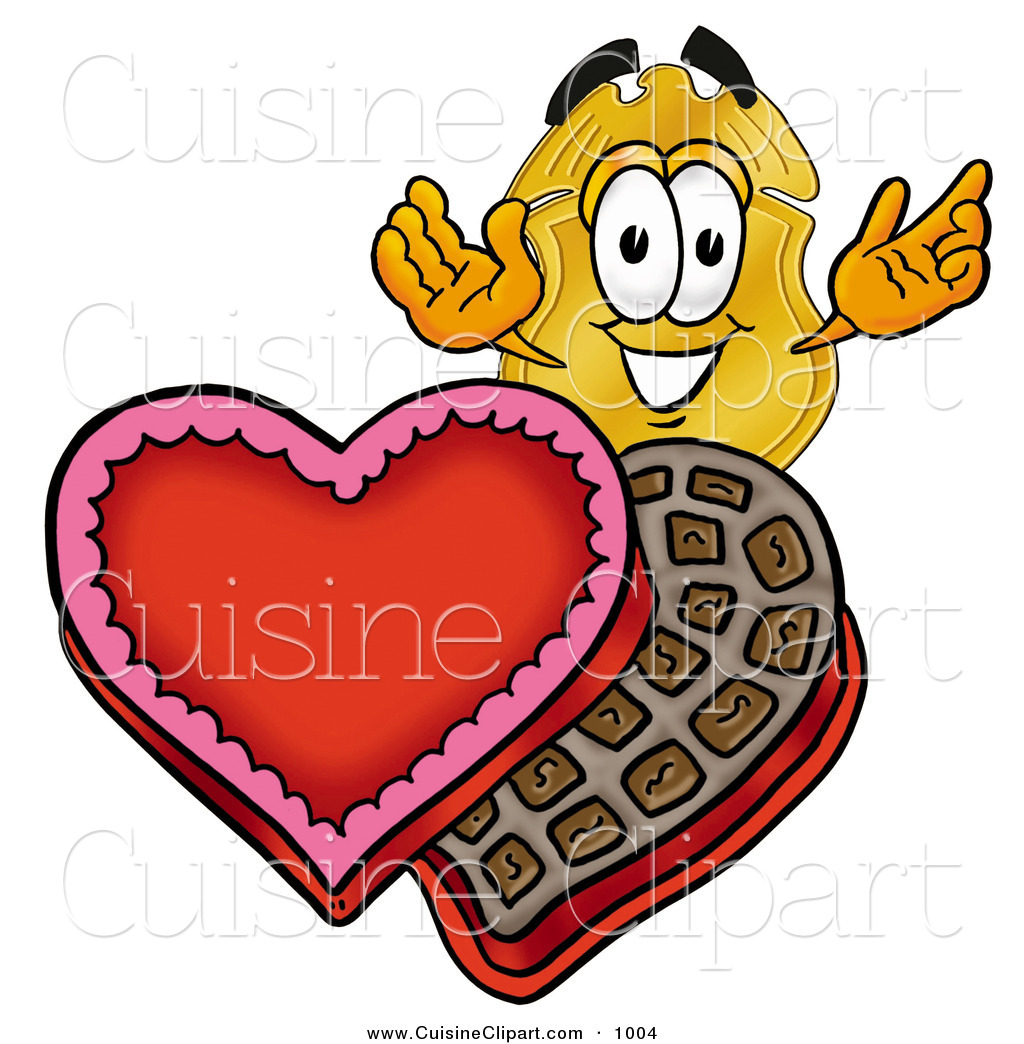 1024x1044 Cuisine Clipart Of A Gold Police Badge Mascot Cartoon Character