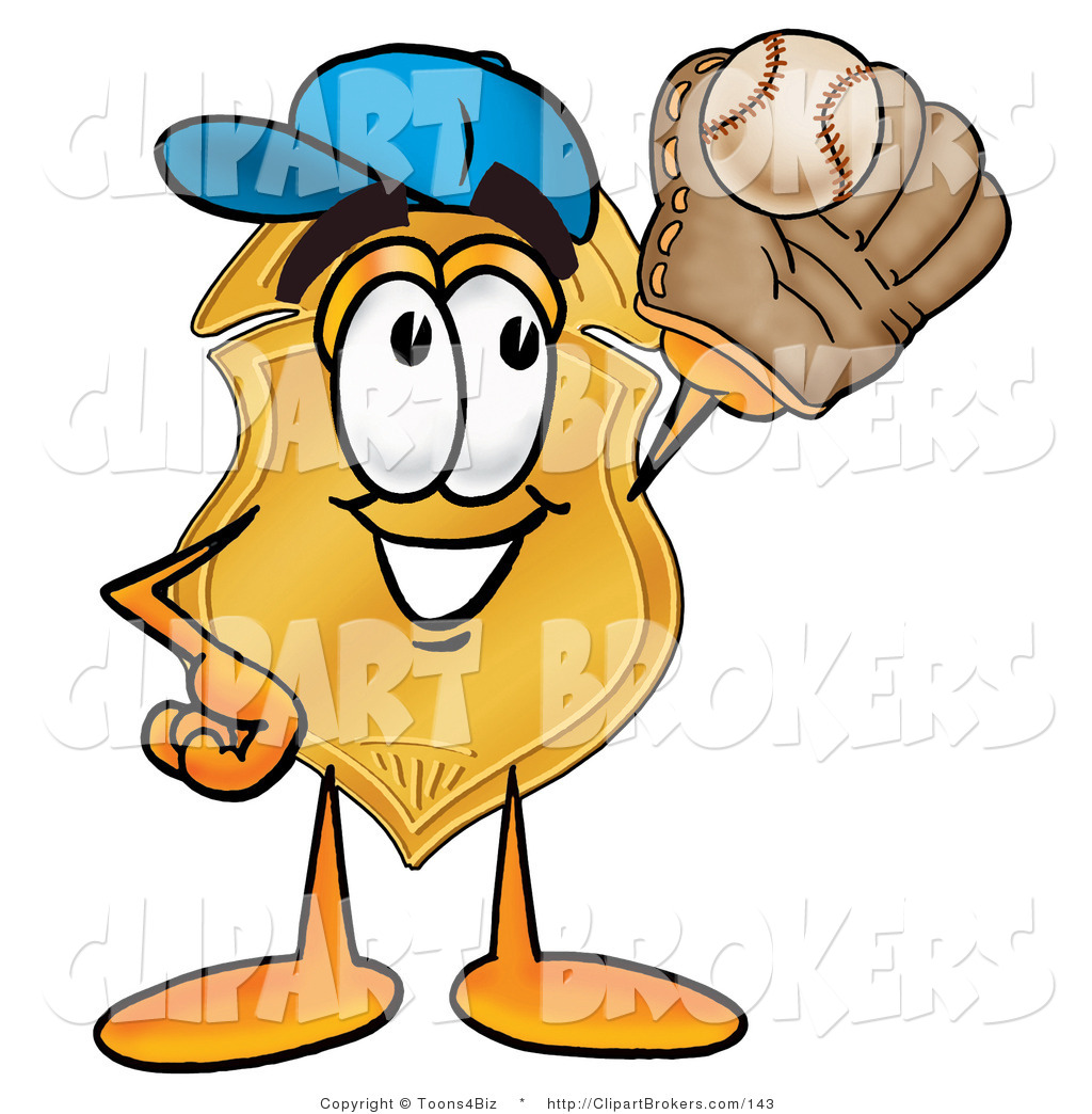 1024x1044 Clip Art Cartoon Of A Gold Police Badge Mascot Cartoon Character