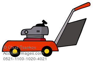 300x203 Red Lawn Mower