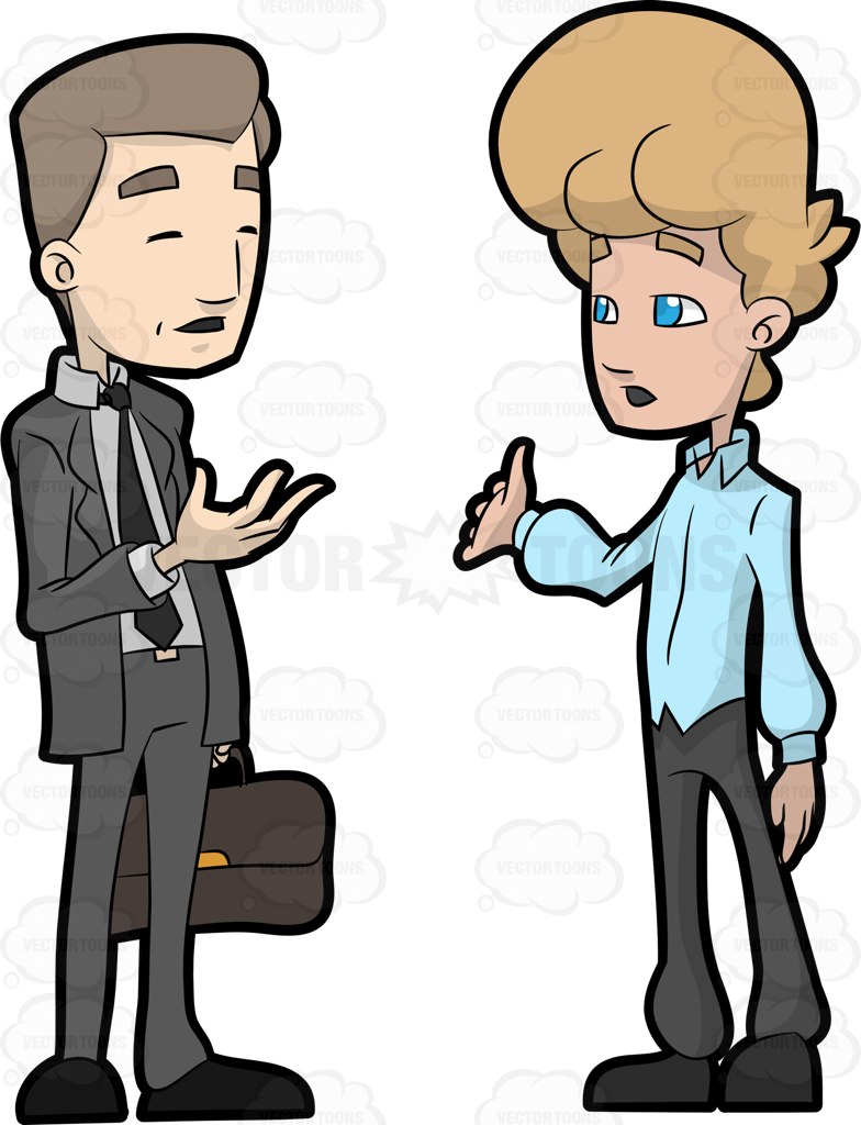 784x1024 A Guy Consults With His Lawyer Outside The Office Cartoon Clipart