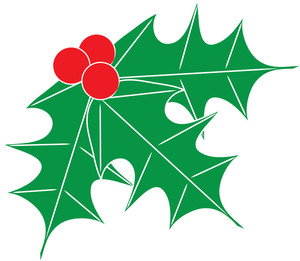300x261 Free Holly Clip Art Image Clip Art Image Of Holly Leaves