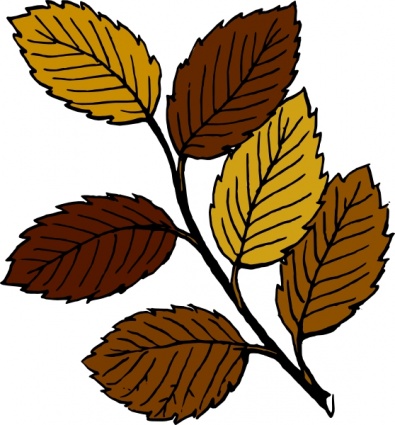 395x425 Autumn Leaves On Branch Clip Art Clip Arts, Free Clip Art