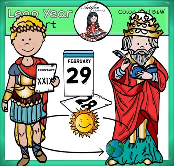 350x333 Leap Year Clip Art Color And Bampw 44 Items! By Artifex Tpt