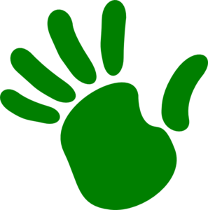 297x300 Left Hand Print Clip Art