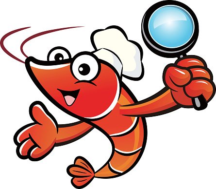 445x388 Shrimp Mascot The Right Hand Guides And The Left Hand Premium