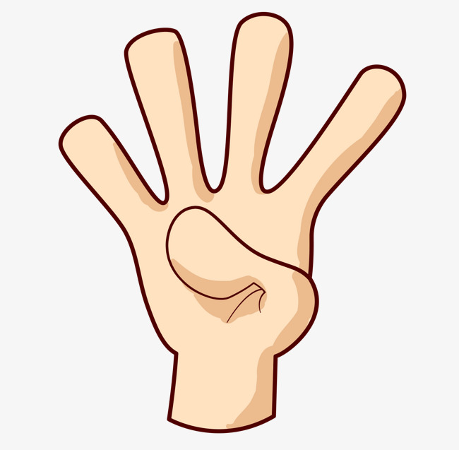 650x637 Cartoon Gesture Vector Diagram, Number, Left Hand, One's Right