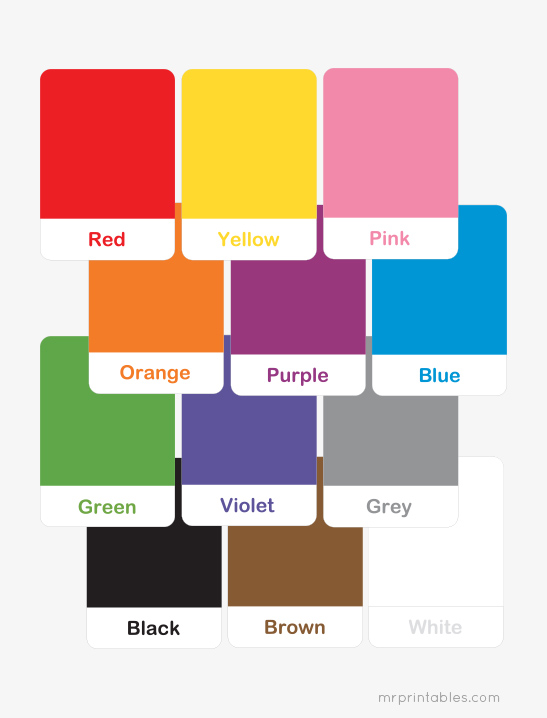 547x718 Printable Color Flash Cards For Preschool Learning