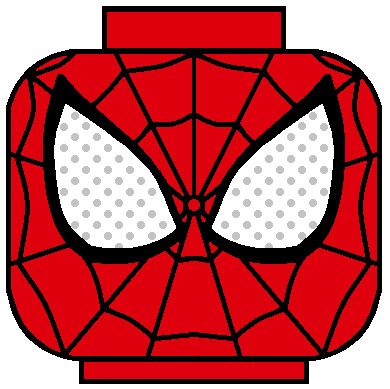 390x389 Awesome Lego Man Clipart Lego Sdcc Spiderman Head Decal