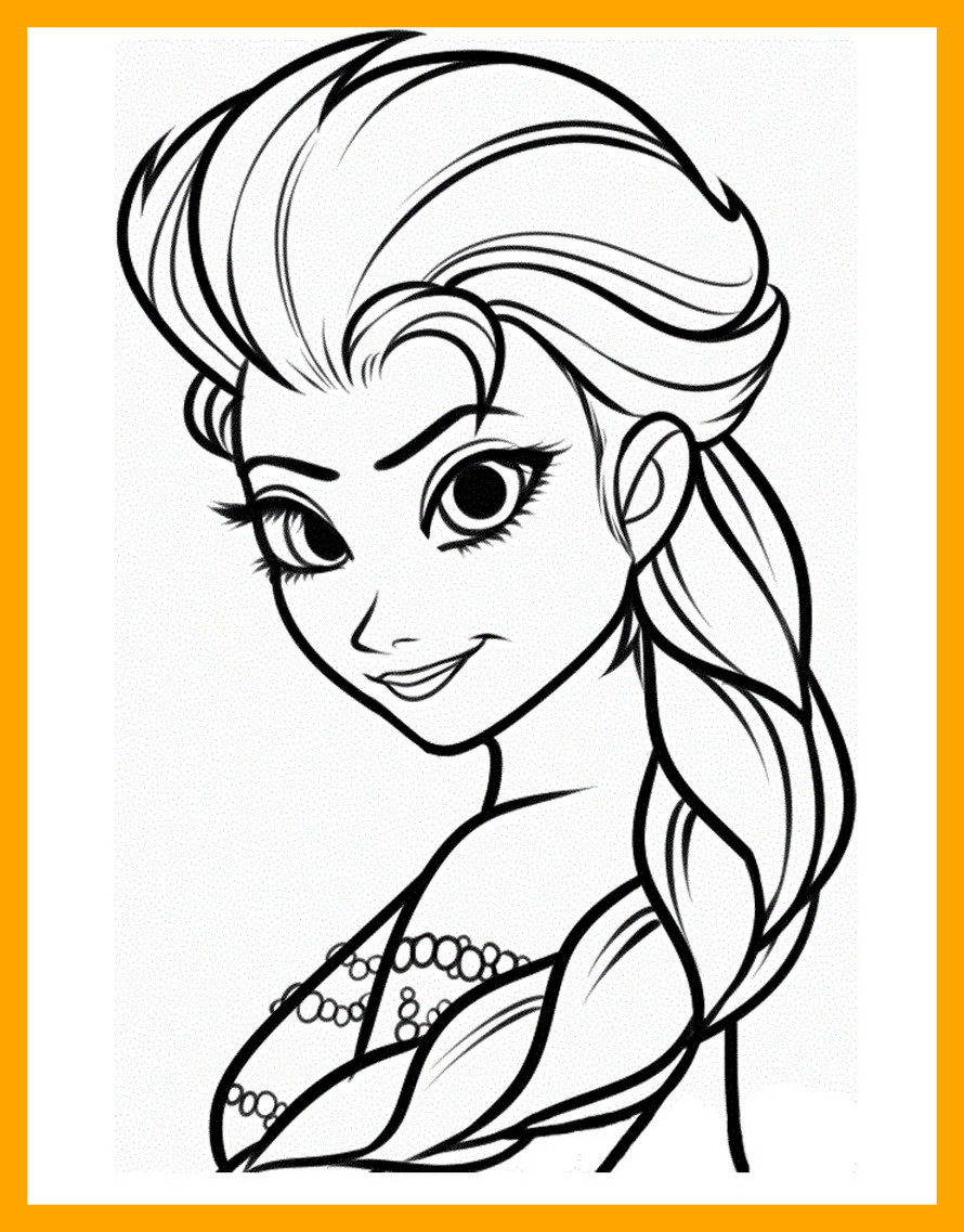 890x1137 The Best Frozen Color Page Coloring For Kids Colouring In Tiny