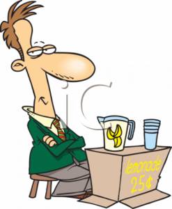 247x300 Clipart Image Of A Cartoon Man Selling Lemonade