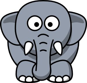 300x286 Public Domain Clip Art Animals Images Elephant Free Download