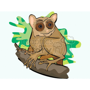300x300 Royalty Free Galagos Night Monkey 128974 Vector Clip Art Image