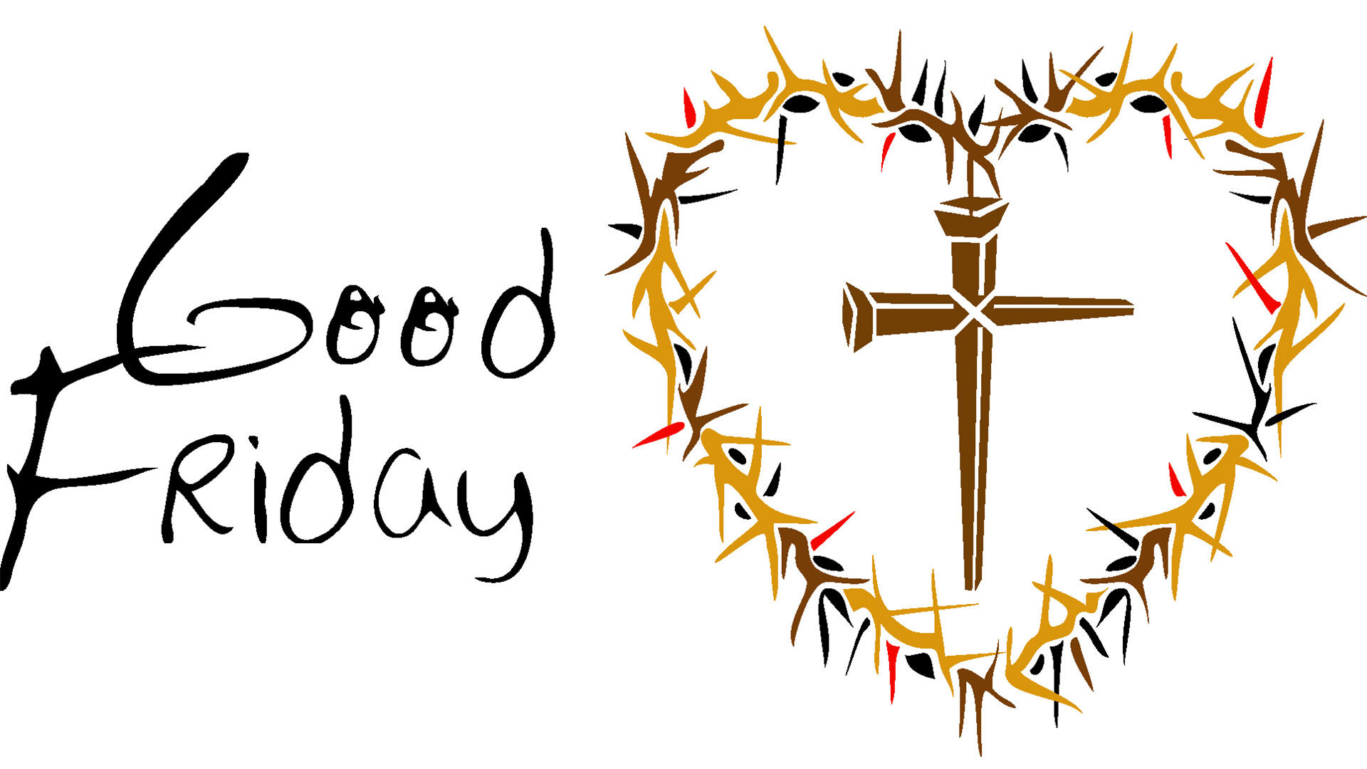 1920x1080 Trendy Inspiration Good Friday Clipart Black And White Thorny
