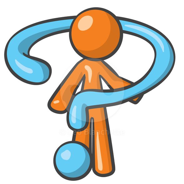 590x590 Clipart Illustration Orange Man Holding Question Mark