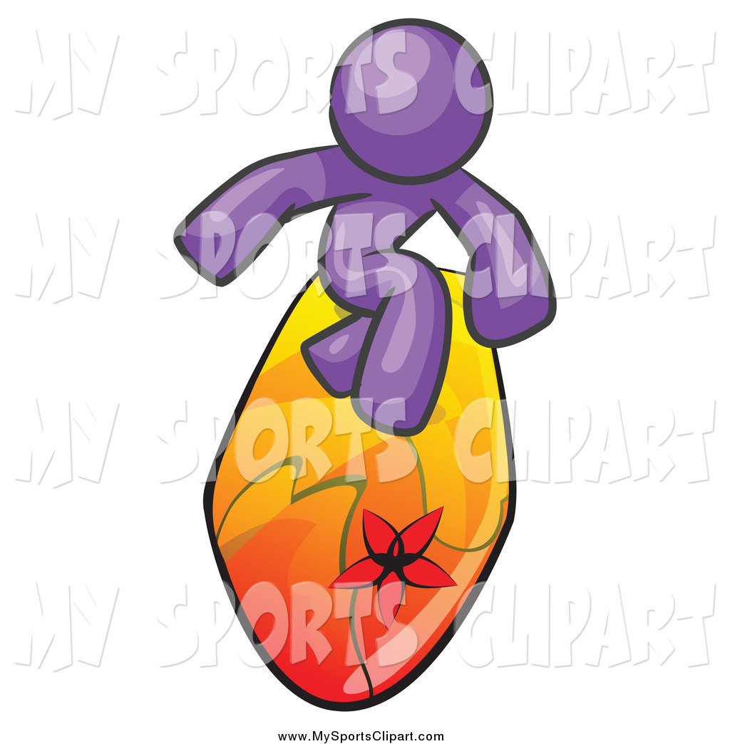 1024x1044 Sports Clip Art Of A Purple Man Surfing On A Board By Leo