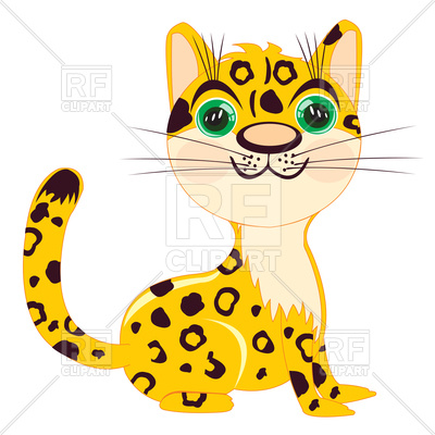 400x400 Cute Leopard Royalty Free Vector Clip Art Image