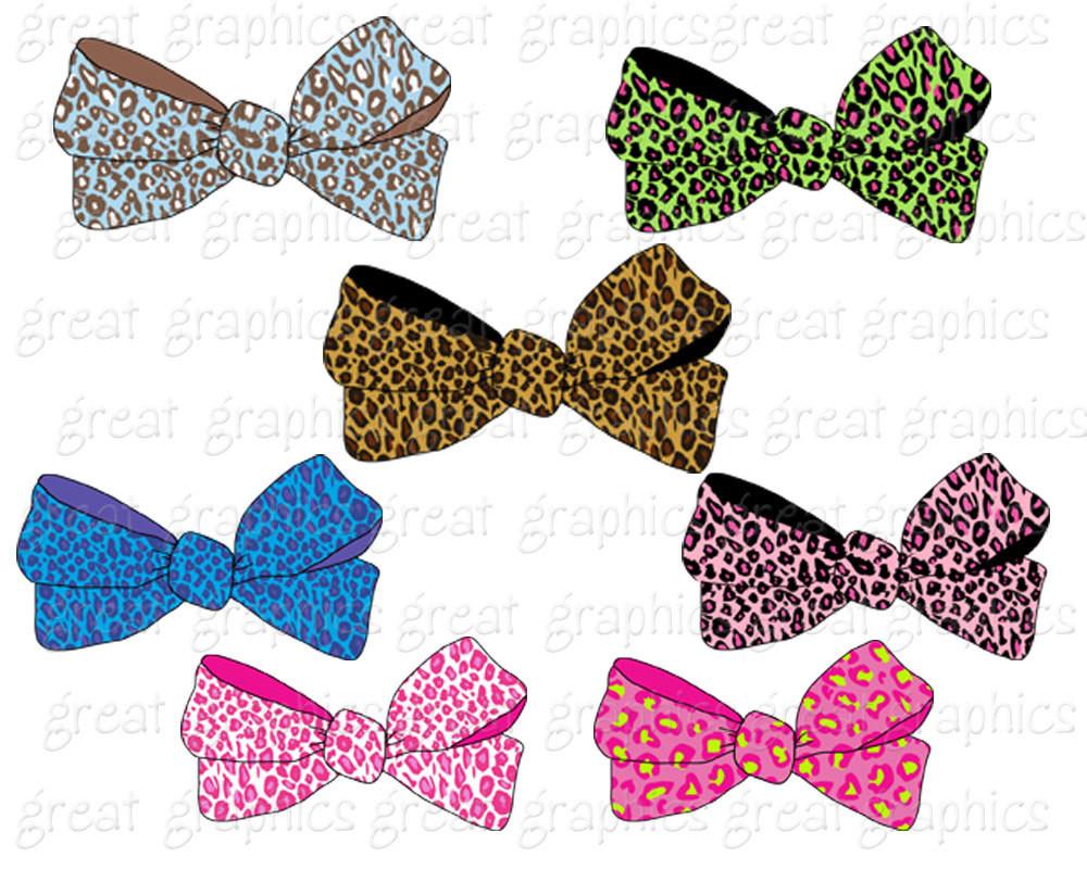 1000x800 Digital Clip Art Bow Clipart Leopard Print Bow Printable Clipart