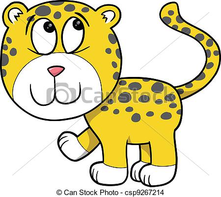 450x402 Shy Cute Leopard Vector Eps Vector