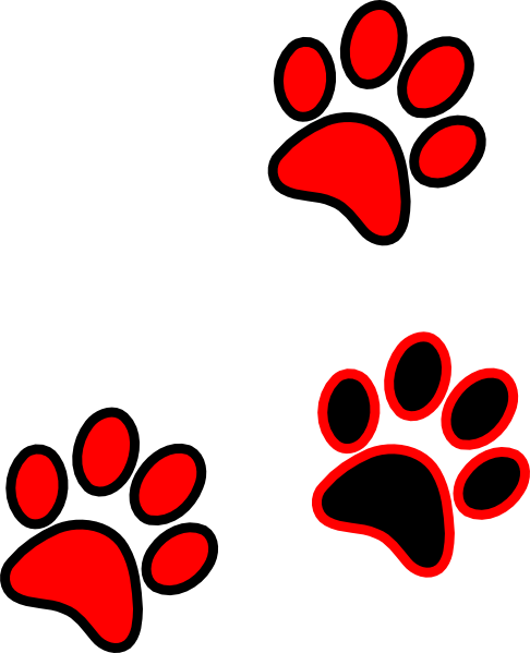 486x599 Bluegold Paw Print Clip Art