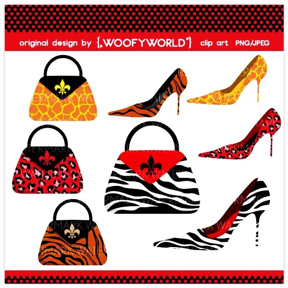 570x570 Leopard Purse Clipart