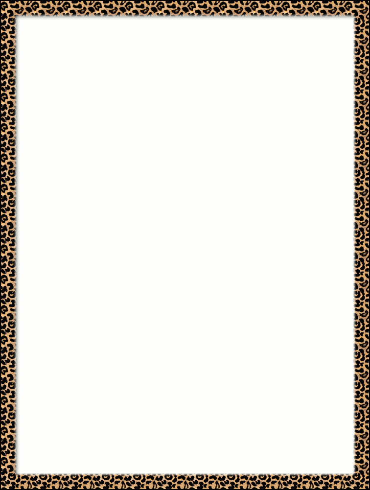 756x1001 Leopard Print Border Clip Art